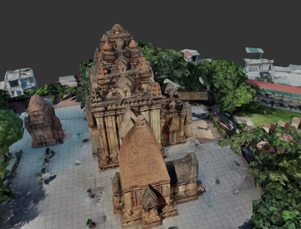 Thành lập bản đồ 3D Tháp Bà Ponagar Nha Trang bằng Flycam